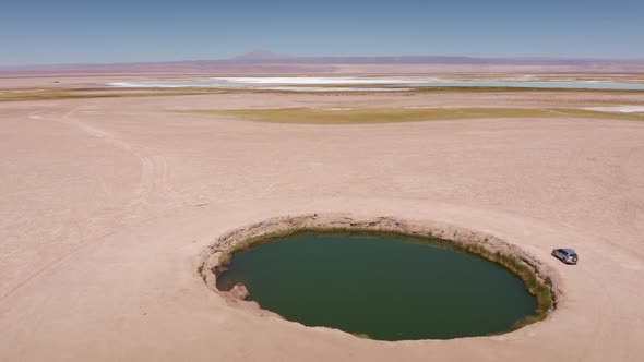 San Pedro De Atacama, Antofagasta. Chile. Desert. Andes Cejar Lagoon and Eyes of the Salar.