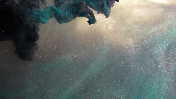 Colorful Sparkling Paints Mix in Beautiful Patterns alt