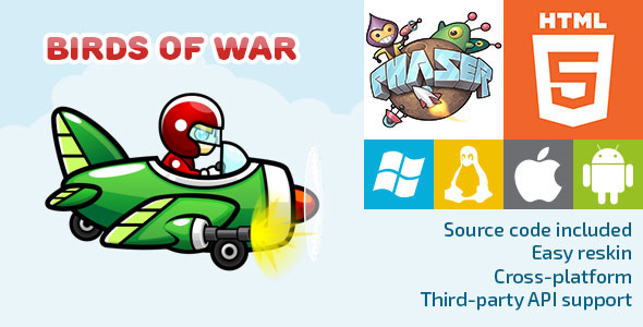 Birds of War - Gra HTML5 - Phaser