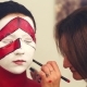 Makeup Artist Drawing Outline on the Model's Face - VideoHive Item for Sale