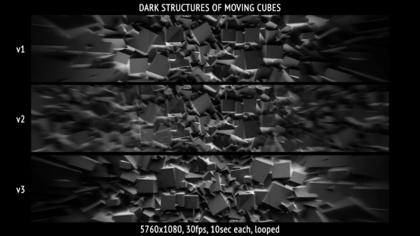 Black Structures of Moving Cubes