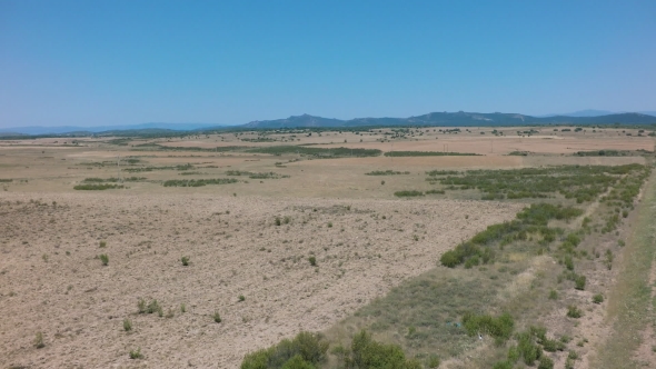 Aerial View of Truck, Straight Road