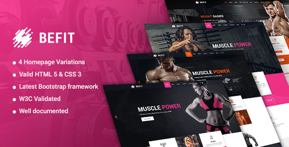 BeFit - Gym and Fitness HTML5 Template