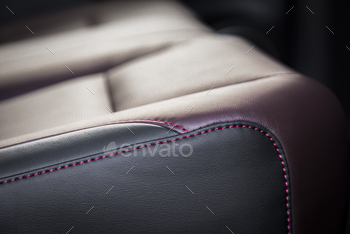  Part of  leather car seat details.