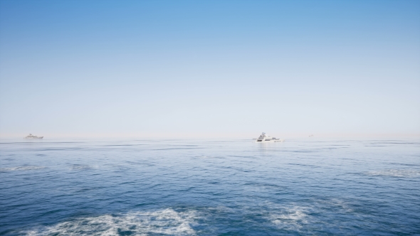 Motor Boat on Clear Sea alt