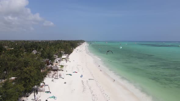 Zanzibar Tanzania  Kitesurfing Near the Shore