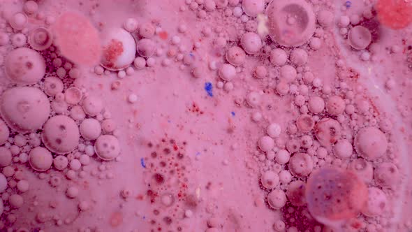 Slow Motion of Bright Colored Bubbles alt