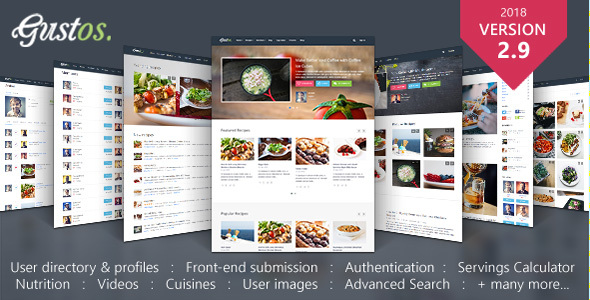 Gustos - Community-Driven Food Recipes with Front-end Submission System