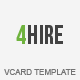 4HIRE - Elegant vCard Template - ThemeForest Item for Sale