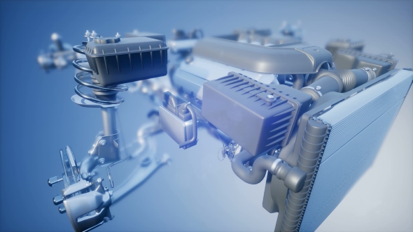 Detailed Car Engine and Other Parts alt