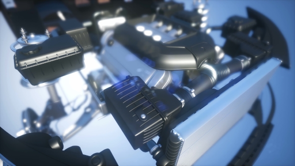Detailed Car Engine and Other Parts alt