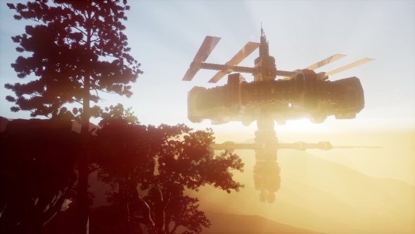 Alien UFO at Earth alt