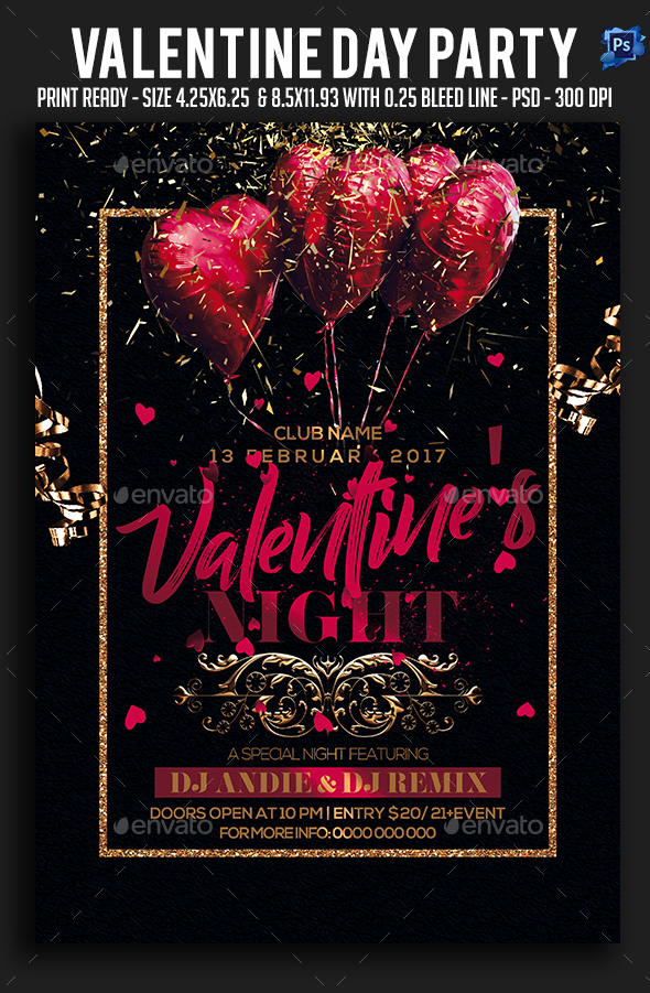 Valentine Night Party Flyer