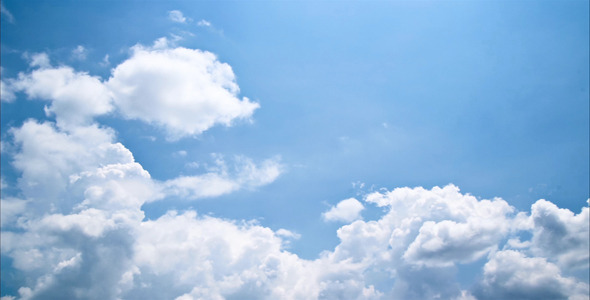 Tropical Blue Sky And Clouds Time Lapse