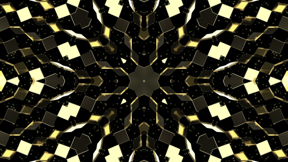 3D Golden Kaleidoscope alt