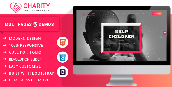 Charity Nonprofit Multipage Joomla Template