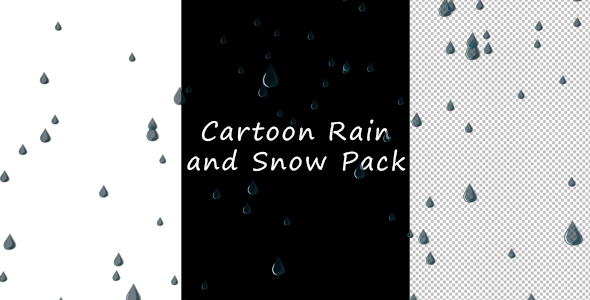 Cartoon Rain And Snow Pack