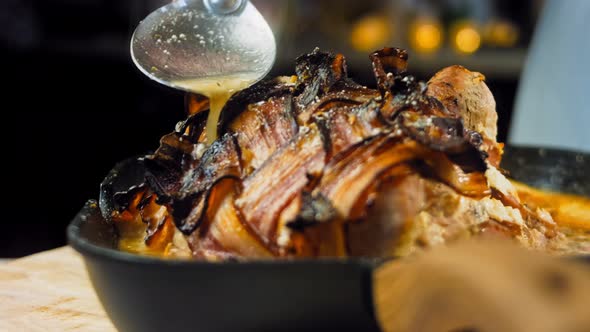 BACON Wraped PORK LOIN Roasted in APPLE CIDER Recipe