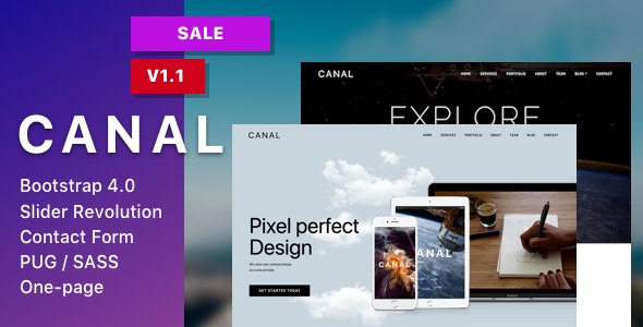 Canal - Single page HTML Template