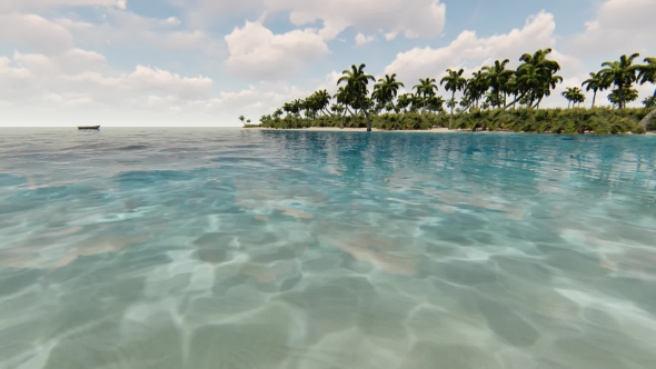 Tropical Sandy Beach and Waves alt