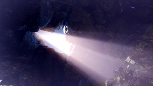 Sun Light Inside Mysterious Cave alt