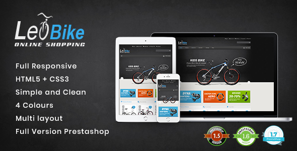 Leo Bike - Responsive PrestaShop Theme for Cycling & Vehicle Shop