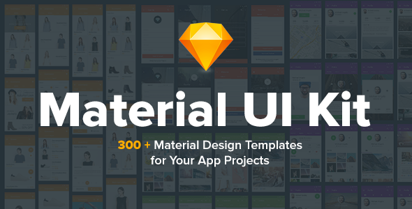 Material Design UI KIT - 300+ for Sketch