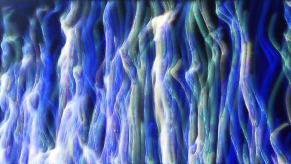 VJ Abstract Smoke Waterfall Blue