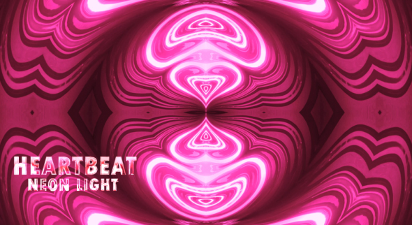 Valentine Heartbeat Neon