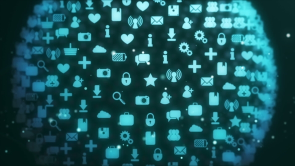 Blue Apps Loop Turns Into Sphere alt