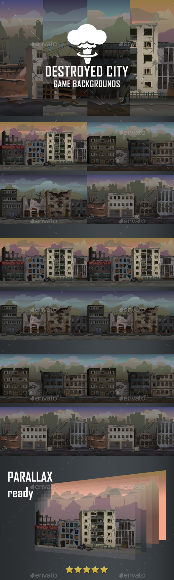 Cities 2D Game Assets from GraphicRiver