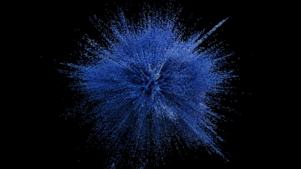 Colorful Powder Particles Fly After Being Exploded alt