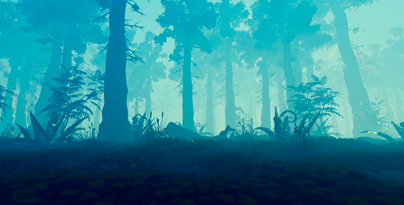 Panorama Of The Foggy Forest alt