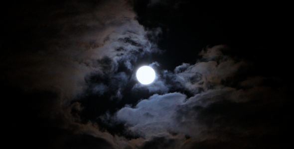Full Moon in Night Sky 2