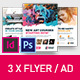 Art Business Universal Flyer/ad 3x InDesign and Photoshop Brush Distortion Template - GraphicRiver Item for Sale