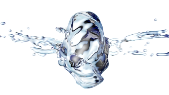 Water Drops on White Background