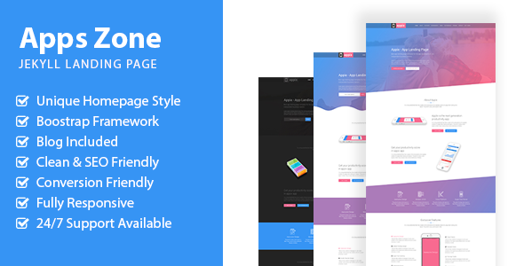 AppsZone - Jekyll Multipurpose App Landing Page