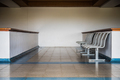 Small row of chairs in waiting room in Caribbean airport. - PhotoDune Item for Sale
