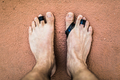 From above damaged feet of freediving man. - PhotoDune Item for Sale