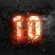10-Second Countdown of Flame and Numbers in Asphalt - VideoHive Item for Sale