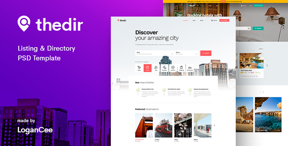 Thedir | Unlimited Listing & Directory PSD Template