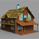 Wood House ( LowPoly ) - 3DOcean Item for Sale