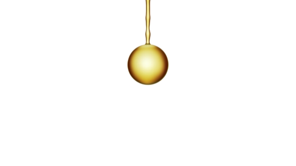 Oil Drops on White Background