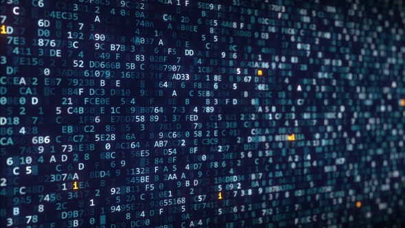 SwiftCoin Captions Appearing Among Changing Hexadecimal Symbols on a Computer Screen alt