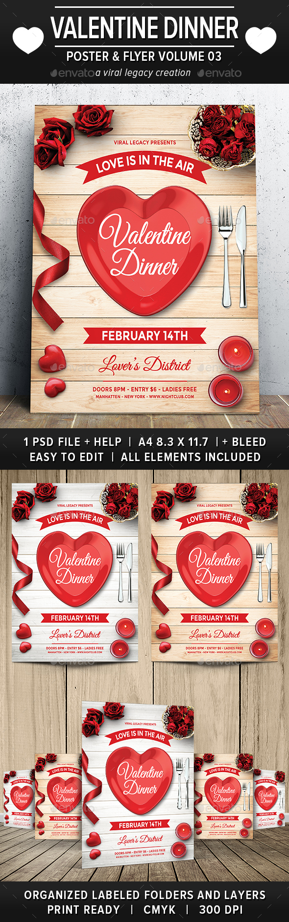 Valentine Dinner Poster / Flyer V03