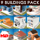 Low Poly Buildings Pack - 3DOcean Item for Sale