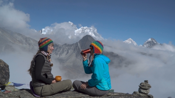 Girls in the Himalayas