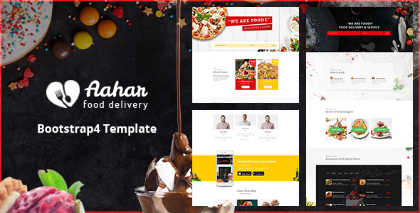 Aahar - Food Delivery Service Bootstrap4 Template