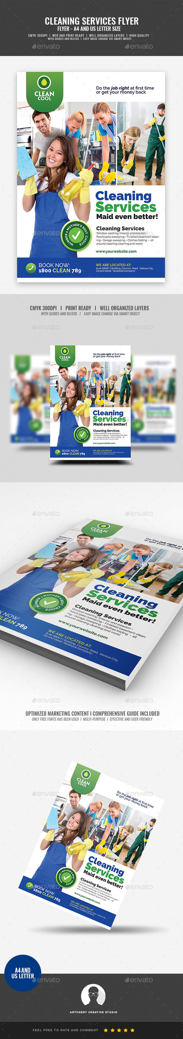 Household Cleaning Service Company Flyer