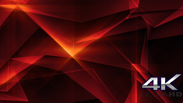 Red Abstract Polygonal Background Loop